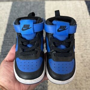 Nike Court Borough Mid 2, Black and Blue, Size 6C